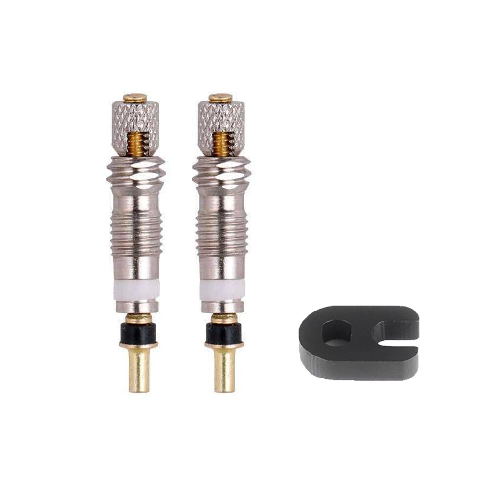 2/6/12PCS Presta Valve Brass Core W/ Optional Tool CNC-machined FV MTB Road Bike Tubes Repair Tire Service Parts: Presta Core 2PC 1V