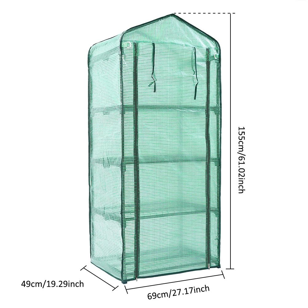 PE Tier Greenhouse Cover Folding Transparent Household Plant Cover Waterproof Garden Plants Cover (Without Iron Stand)