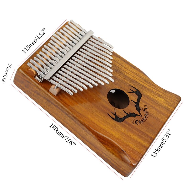 Kalimba 17 teclas Acacia pulgar Piano Mbira con bolsa de protección Tuning martillo portátil dedo Piano para principiantes