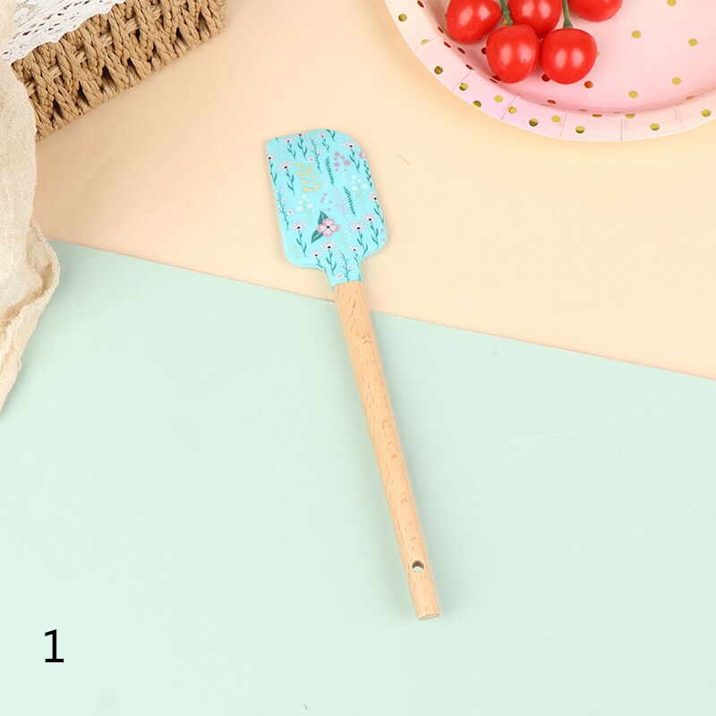 Color Silicone Baking Spatula Heat-Resistant Non-stick Cooking Utensils Non-deformable Soft Baking Spatula Kitchen Baking Tool: N1