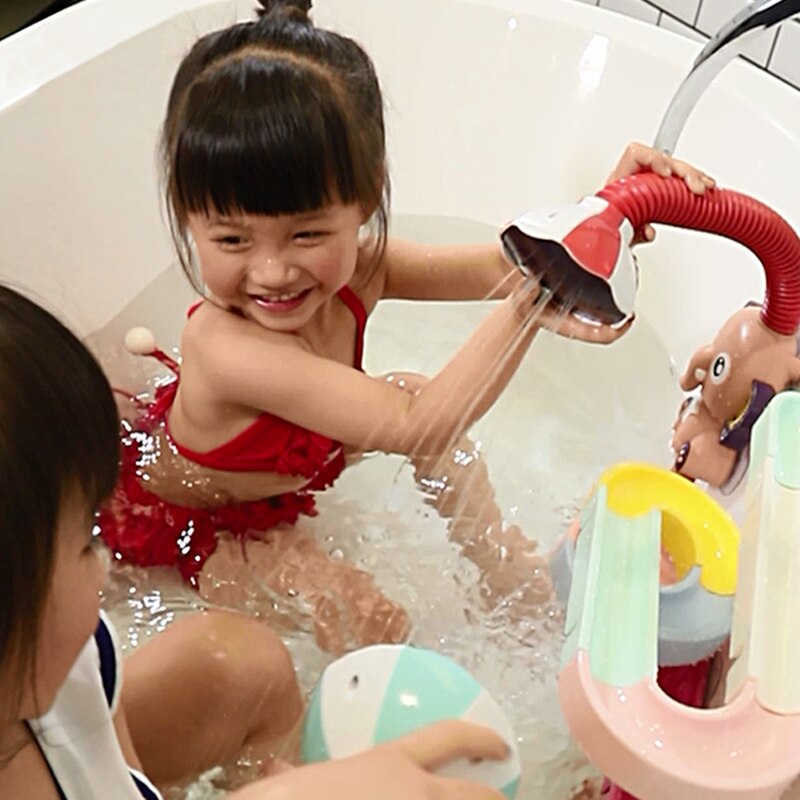 Elephant Baby Bath Shower Head Elephant Water Pumps and Trunk Spout Rinser for Newborn Babies I88