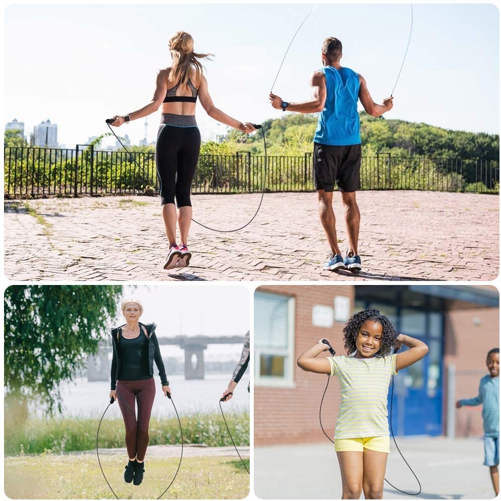 Crossfit – corde à sauter de Fitness, vitesse pondérée, ensemble avec bloc de fer/corde de rechange/Tube