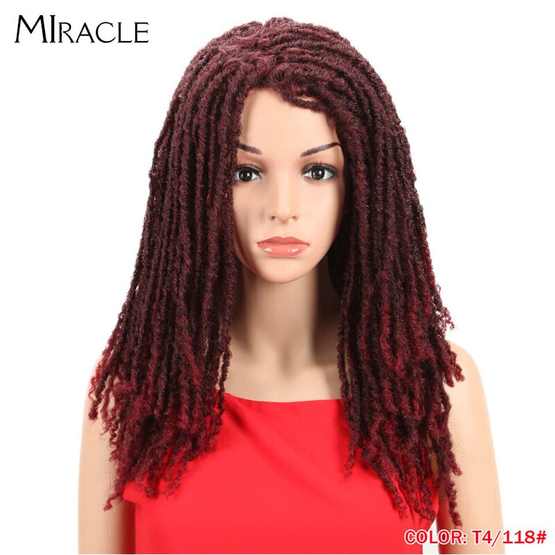 Afro virkade flätor peruk flätor peruk syntetiska peruker för svarta kvinnor virkade flätor twist jumbo dread faux locs frisyr mirakel: T4-118