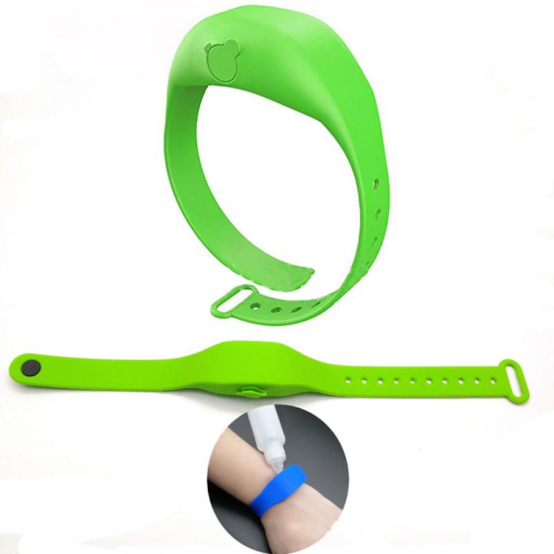 Bracelet en Silicone sans lavage pour le lavage des mains remplissage avec Bracelet de stérilisation à l'alcool Bracelet sans lavage avec bouteille