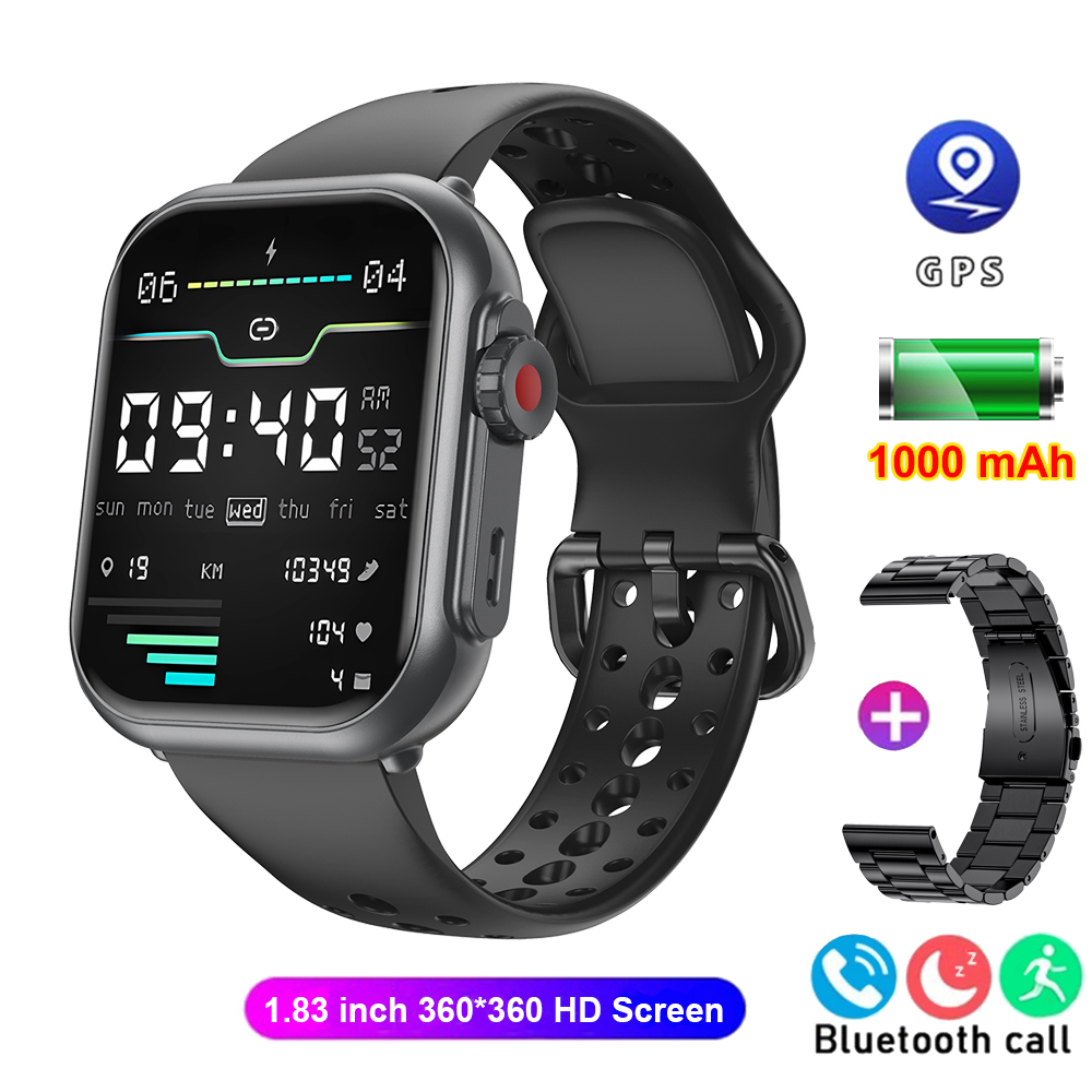 Wytrzymały inteligentny zegarek 1000mAh połączenia Bluetooth mężczyźni kobiety Smartwatch bransoletka zdatność sportowy niestandardowy zegarek twarz 2025 nowość dla Xiaomi: żółty