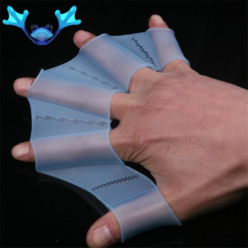 CKAHSBI Schwimmen Silikon Fins Getriebe Hand Web Flippers Silikon Handschuhe Männer Schwimmhäuten Training Handschuhe Frauen Für Schwimmen S-L 1 Paar