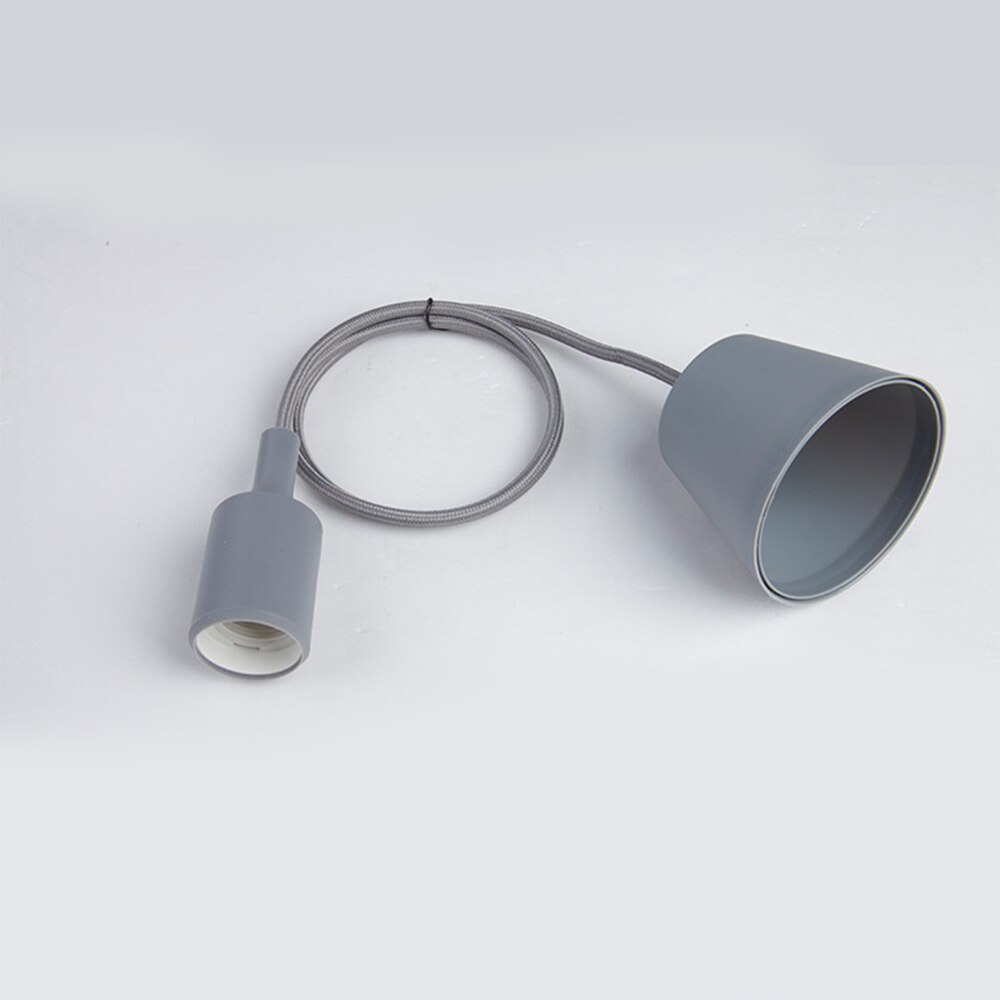 E27 Hängen Lampe Basis Birne Halfter DIY Buchse Bunte Silikon Linie Kronleuchter Beleuchtung Punkt Gummi Decke Leuchte Hause: Grau