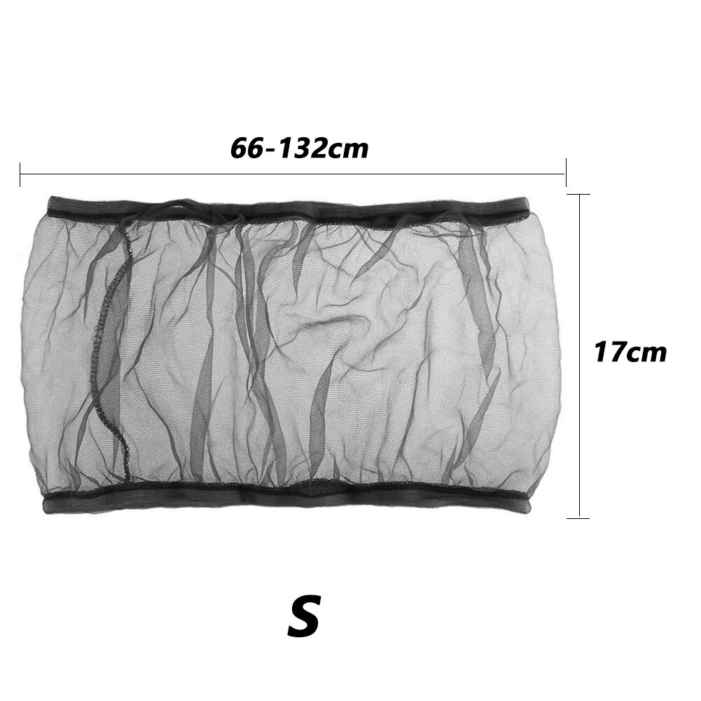 Mesh Bird Cage Cover Nylon Dustproof Parrot Birdcage Net Pet Accessories Fabric Mesh Bird Cage Cover Seed Catcher Guard: Black / S