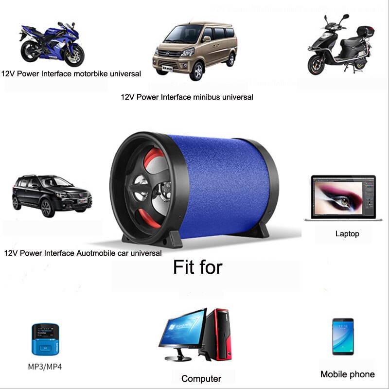 Altavoz Bluetooth Subwoofer activo del coche de 12V 110V 220V para el uso del coche/motocicleta/hogar/ordenador