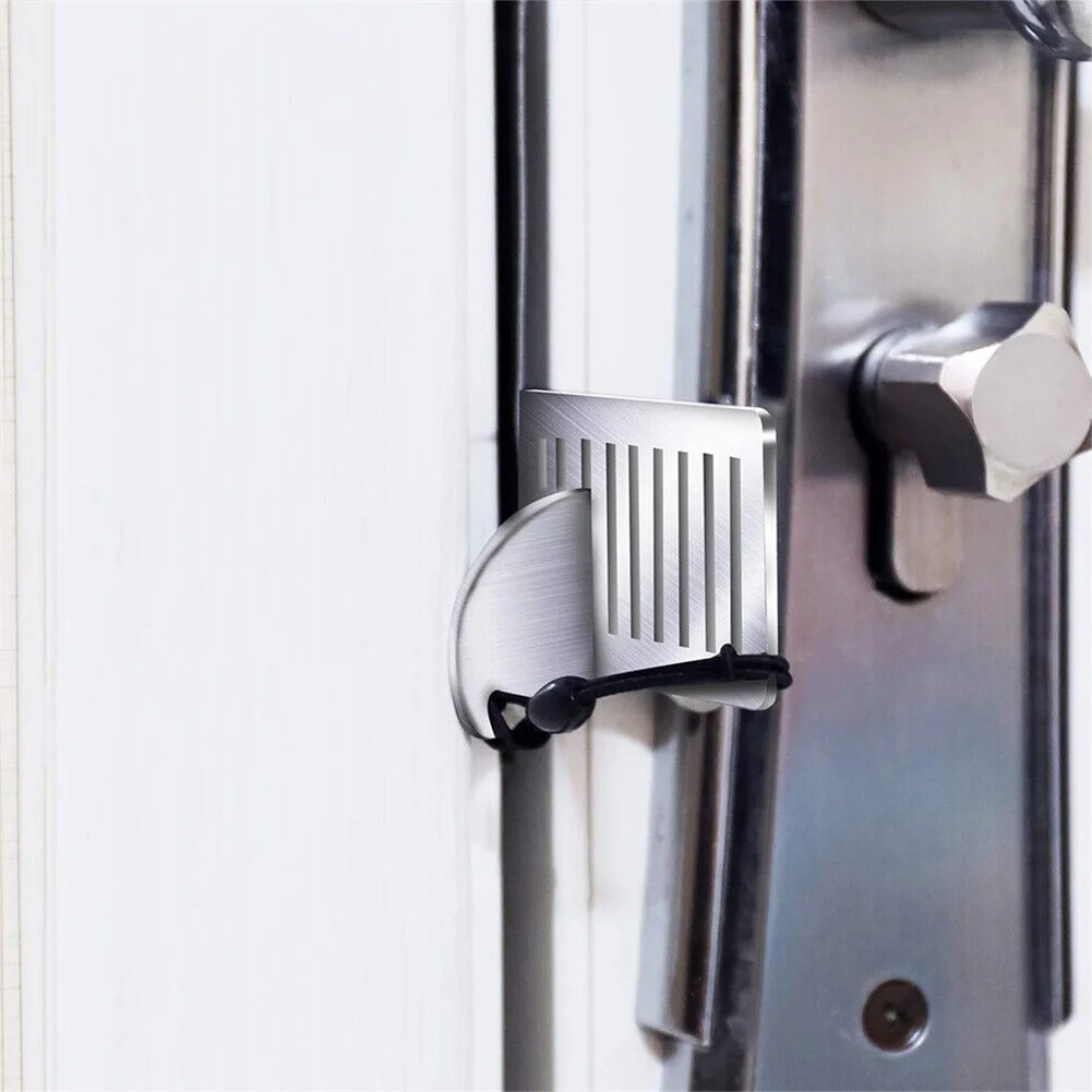 Bloqueador de porta anti-roubo de segurança portátil 8cm de aço inoxidável ferramenta de segurança segura para casa privacidade hotel viagem fechadura da porta rolha