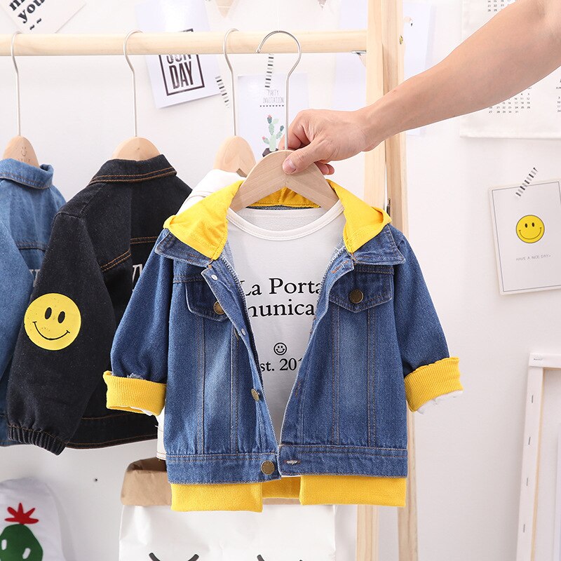 Veste de printemps-automne pour garçons | Pentagramme, veste en Denim pour filles, manteau, vêtements pour enfants de 1-2-3-4 ans