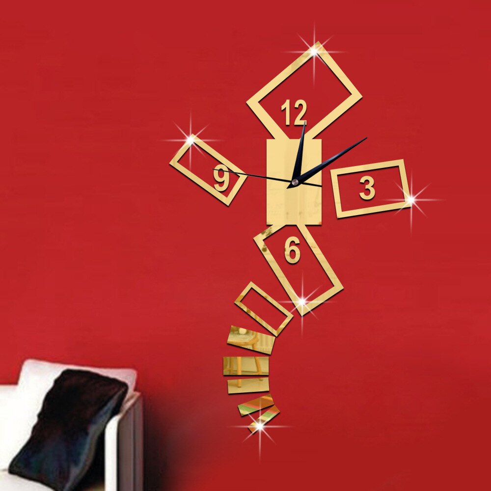 Decorate Home playing cards clock art wall mirror sticker decoration Decals mural painting Removable Decor Wallpaper LF-1100: 4