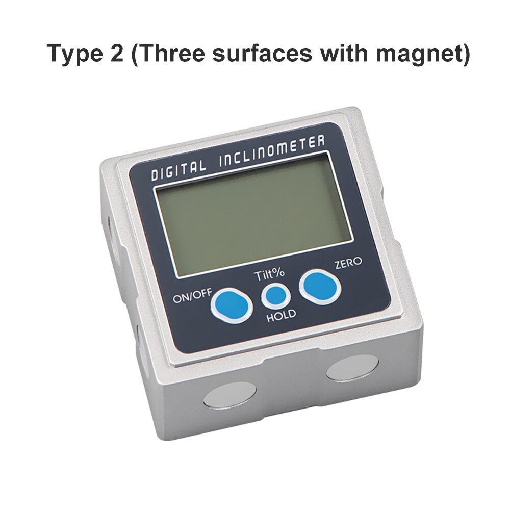 Inclinomètre numérique multifonctionnel coque en alliage de Zinc 360 degrés rapporteur électronique Mini jauge d'angle numérique avec aimant