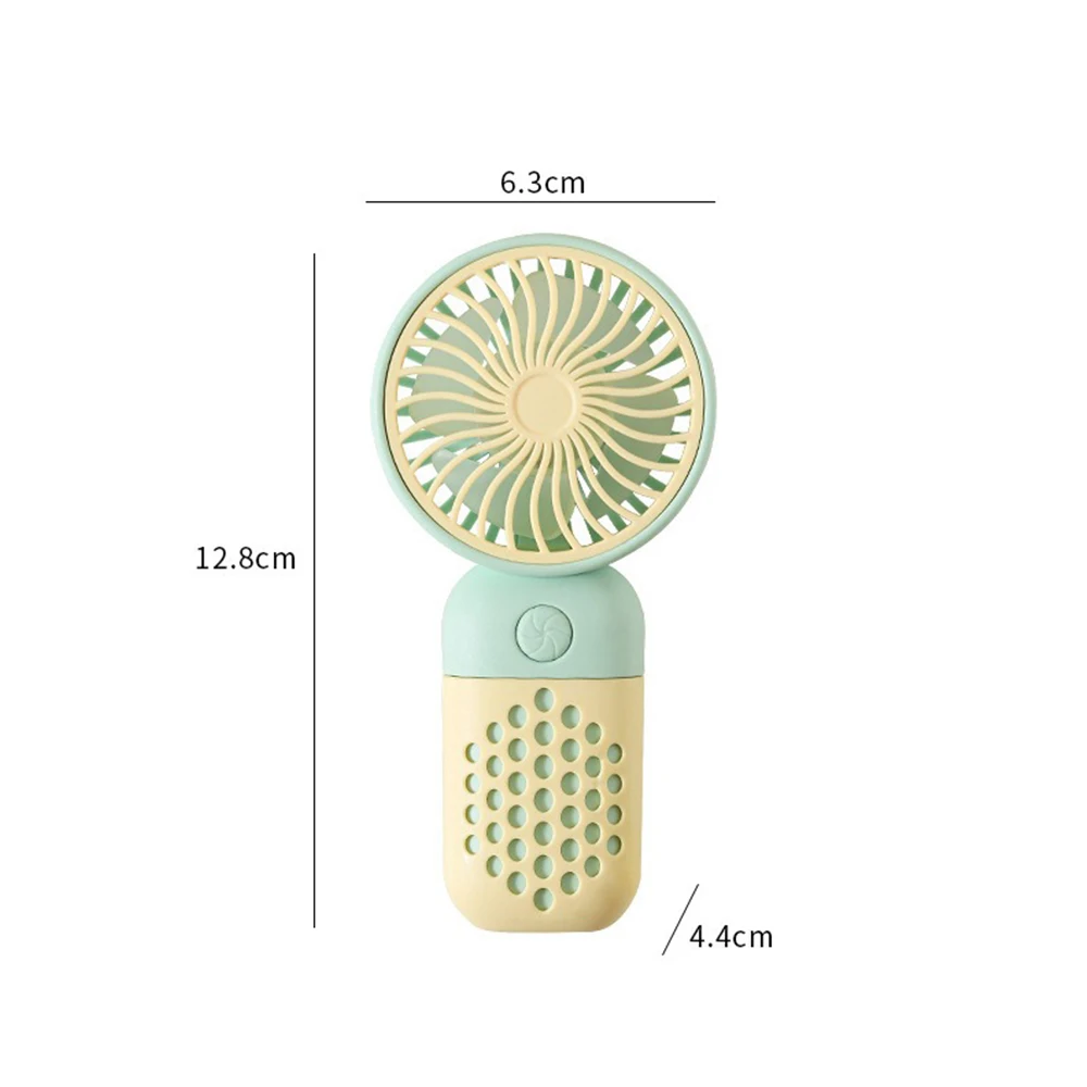 Neuer USB-Lüftungs Ventilator tragbarer kleiner Lüfter wiederauf ladbarer Mini-Handl üfter Taschen Format geräuscharm kleiner elektrischer Ventilator Schüler Dormitor: Gelb