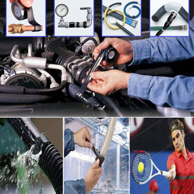Hoge Druk Zelfklevende Tape Tuin Water Pijpleiding Reparatie Tape Self-Fluxering Siliconen Tapes Hoge Temperatuur Weerstand Seal