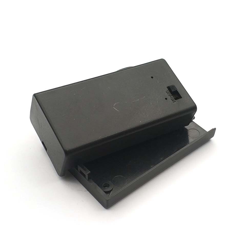 Nuovo Arrivo 9V PP3 Battery Holder Box Caso Cavo on/Off Copertura + Dc 2.1 Millimetri spina