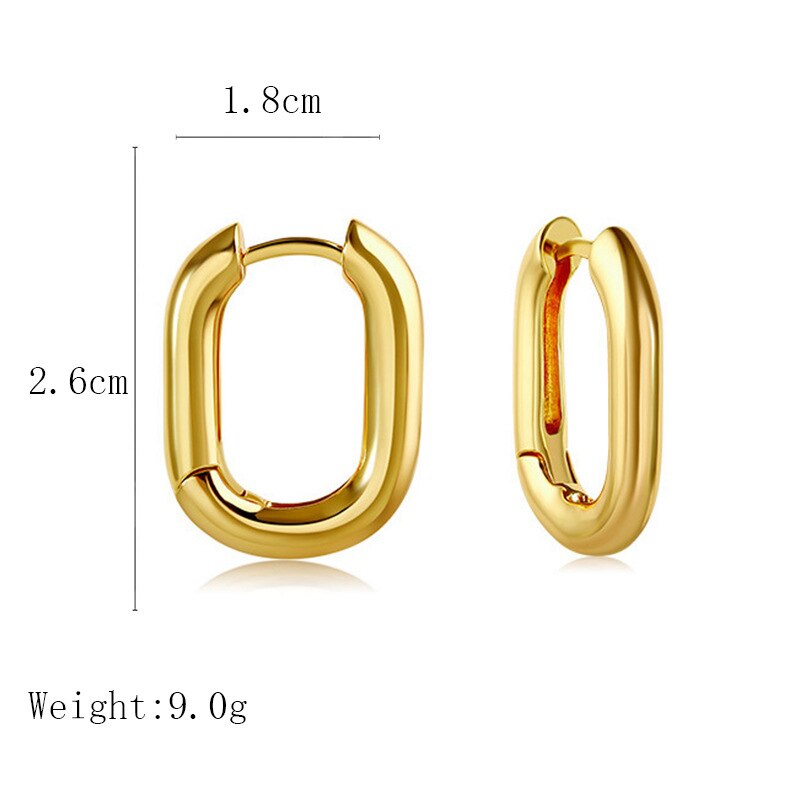 geometrische Oval Ohrringe Temperament Gold farbe Oval Jahrgang Band Earing Für Frauen Hochzeit Party schmuck Trend