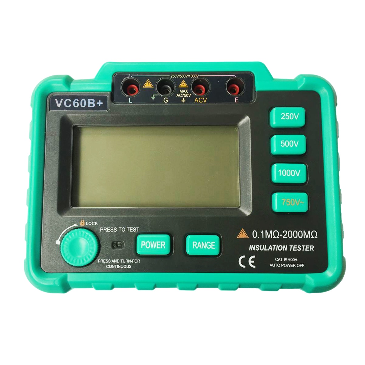 VC60B+ Digital Insulation Resistance Tester Megohm Meter Megohmmeter earth ground resistance impedance tester DC250V/500V/1000V
