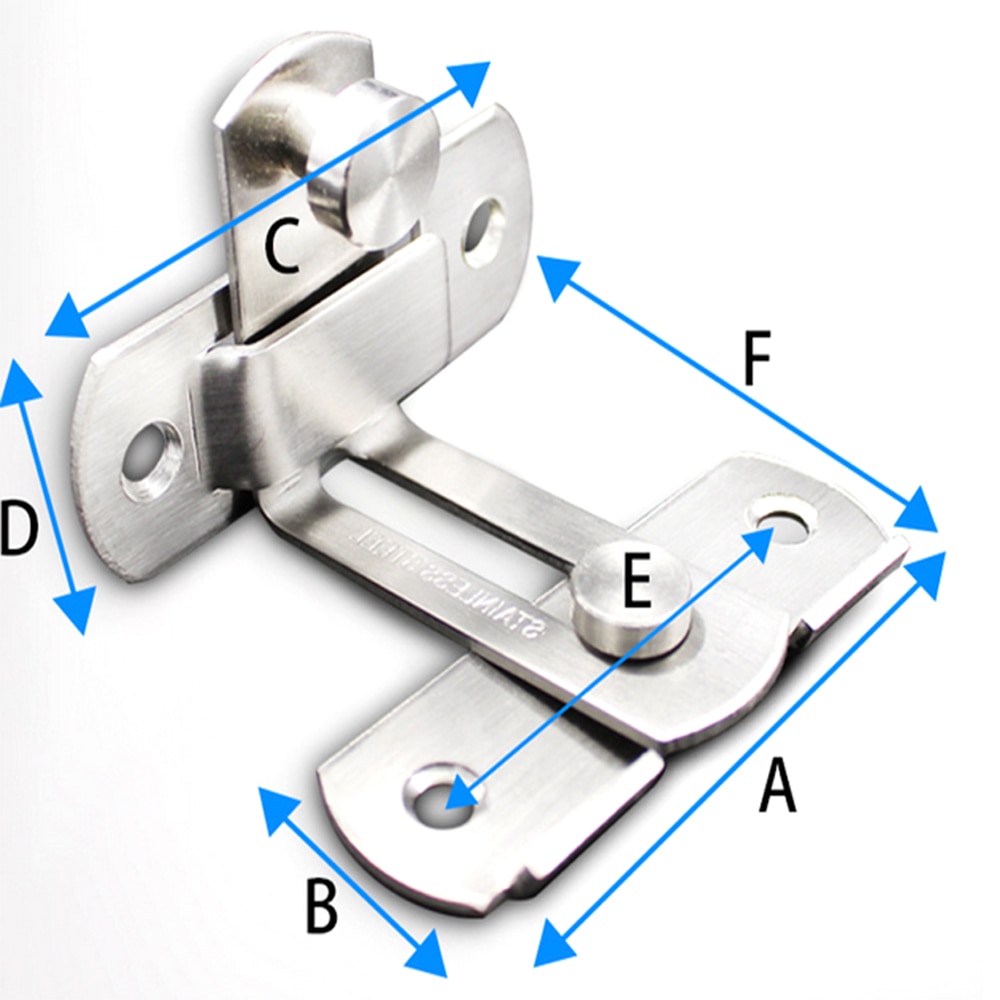 5PCS Flat/Right Angle Door Latch Hasp Bending Latch Barrel Bolt with Screws for Doors Buckle Bolt Sliding Lock