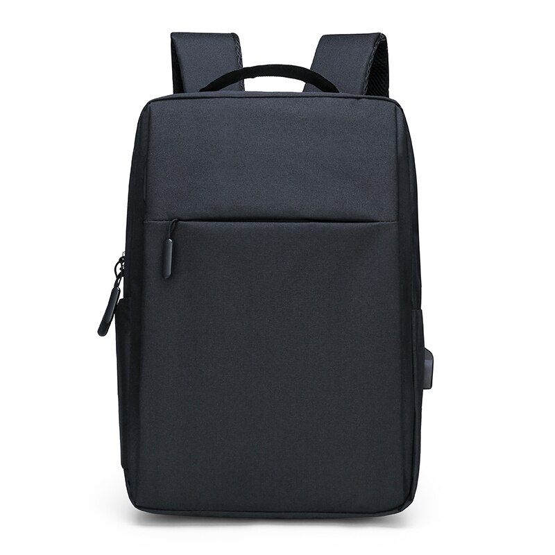 Usb Laptop Backpack Business Large Capacity Backpack Men Computer School Bag Travel Bagpack Student Bag: black