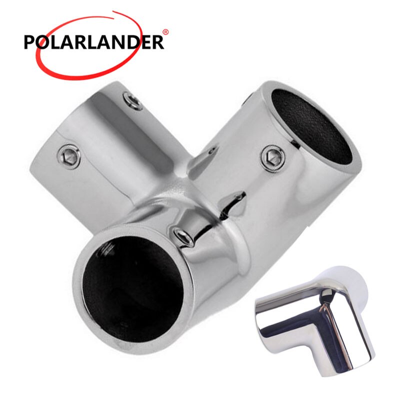 25mm Pipe Boat Hand Marine Hardware Rail Fittings Silver 1"/25mm Tubing 316 Stainless Steel 90 Degree 3 Way Corner Elbow