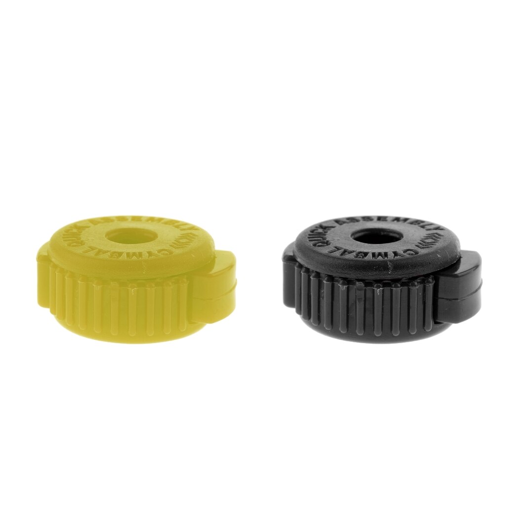 Plastic Drum Quick Set Cymbal Mate Parts 8mm Hole Diameter Yellow/Black