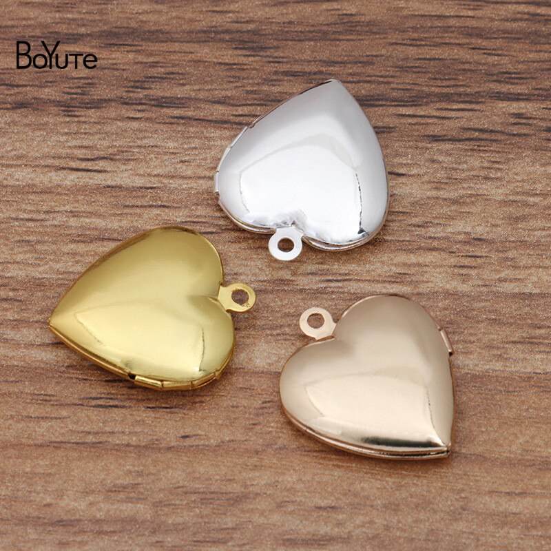 BoYuTe – médaillon flottant en forme de cœur, pour la fabrication de bijoux, 20MM