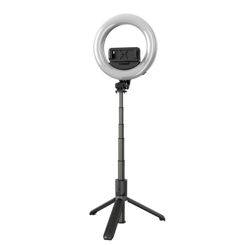 Palo de Selfie con luz Led, anillo de trípode para teléfono móvil iPhone, soporte para celular, Bluetooth, monopié telescópico: Style B Ring LED
