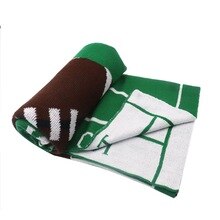 Knit Blanket For Kid with Football Pattern Soft Baby Knit Blanket DOM1483