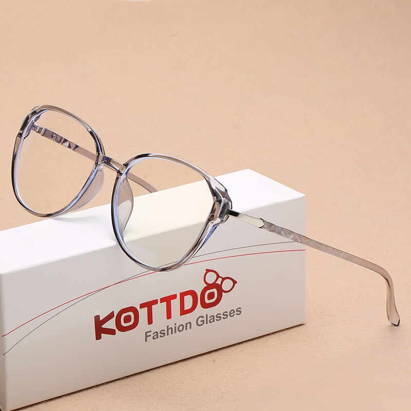 Anti-Blue Light Optical Myopia Eyeglasses Women Computer Prescription Glasses Classic Square Plastic Frame Tr90