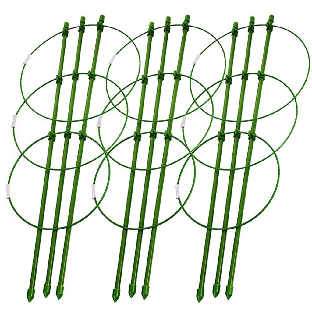 Plant Support Ring Adjustable Plant Trellises Garden Basket Plant Fixed Climbing Rings Gardening Tool Tomato Cage: Default Title