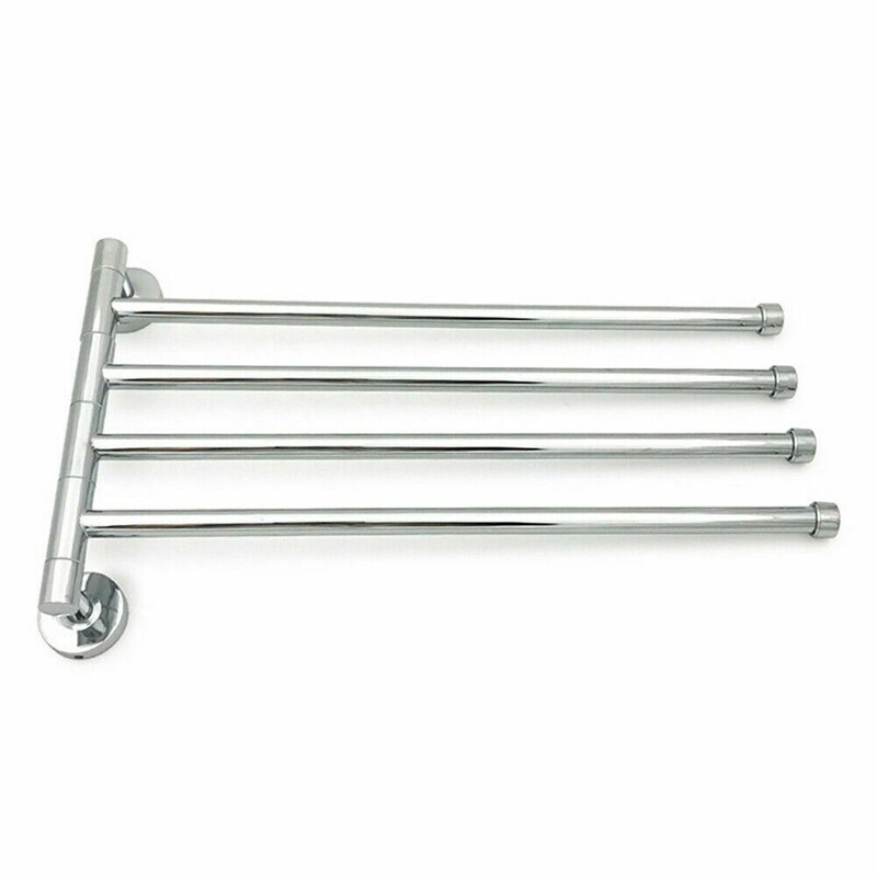 2/3/4 Swing Arm Towel Rack Wall Mounted Stainless Steel Storage Holder Bathroom Towel Holder Bar Rails Rack Bathroom Towel Rack: 4 Rack
