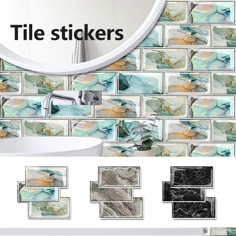 Pvc Zelfklevende Muursticker Tegel Sticker Keuken Badkamer Woonkamer Diy Decoratieve Behang Waterdicht En Oilproof