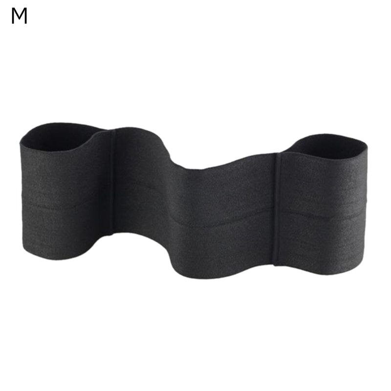 Tyngdlyftning bänkpress armbågsärmar motståndsband fitness elastiskt bandage: Svart m