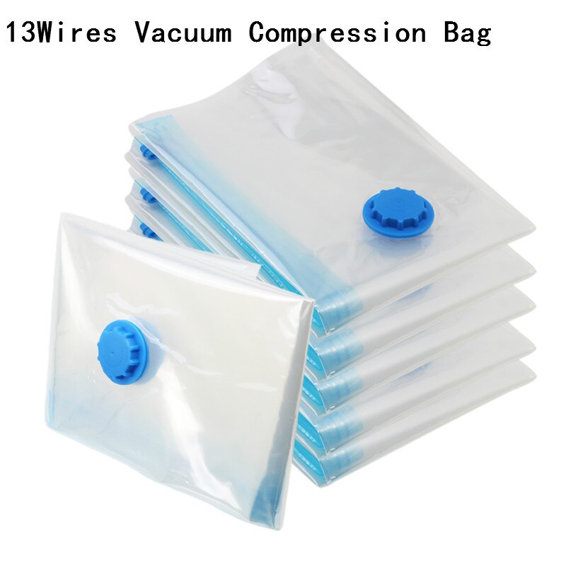 Compression Bags Home Vacuum Bag Clothes Storage Bag Valve Transparent Border Foldable Compressed Organizer Space Saving Seal