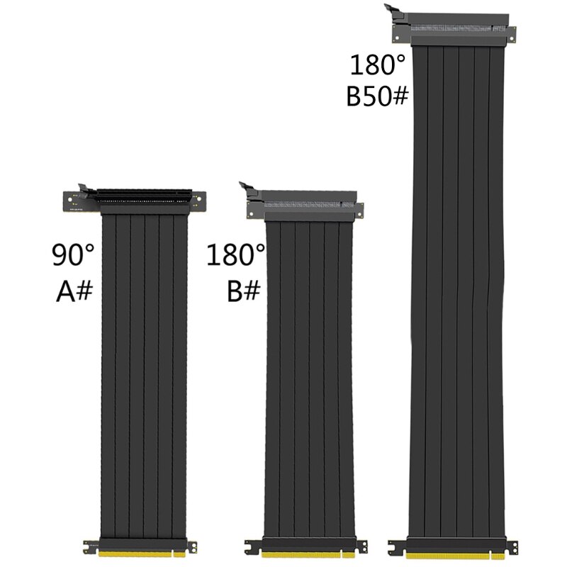 Full Speed 3.0 PCIE X16 Riser Cable Graphics Card Extension Cable PCI Express Riser Shielded Extender with antijam for GPU AXYB