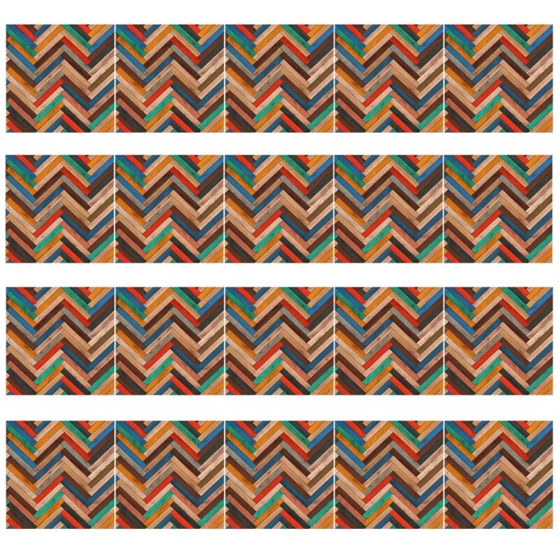 20pcs Imitation Wood Grain 3D Tile Floor Wall Stickers DIY Self Adhesive Kitchen: B