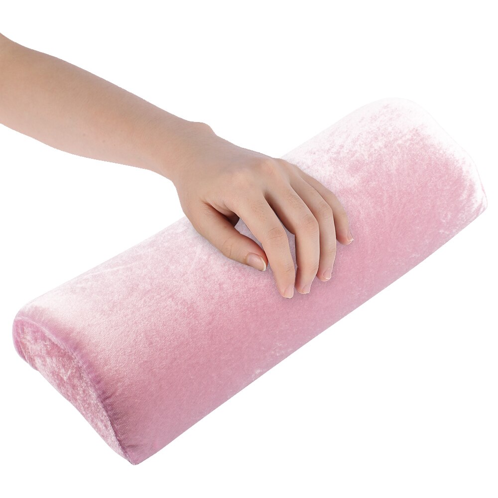 Almohada de esponja para manicura, cojín de soporte de manos, almohadilla de muñeca lavable extraíble, equipo de manicura práctico para arte de uñas: pink