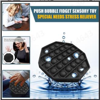 Push Bubble Fidget giocattolo sensoriale autismo esigenze speciali antistress morbido divertente Push Bubble Fidget giocattolo sensoriale colori caramelle: L