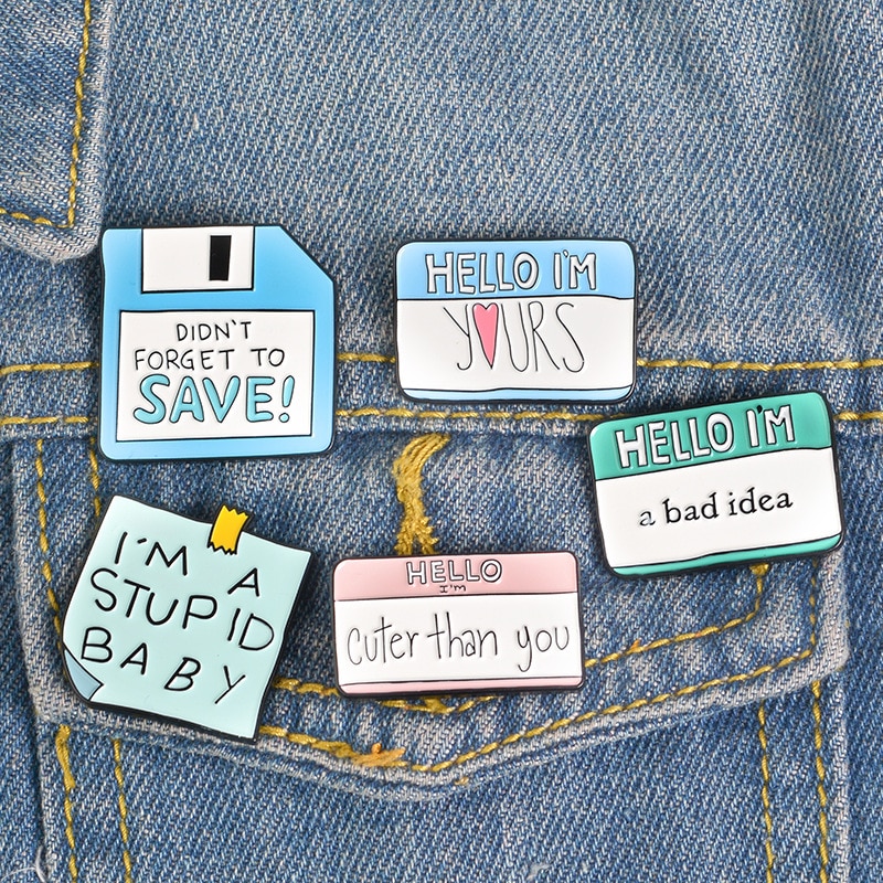 Sticky Notes Badges Broches Emaille Pin Leuke Bericht Revers Pin Dagelijkse Plan Memo Papier Broches voor Womenand Mannen 1PC