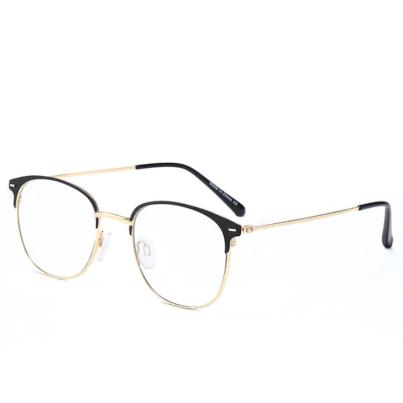 Anti-Blue Light Prescription Glasses Men Women Optical Glasses AE0780: black gold