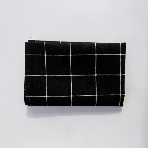 INS Shooting Background Colth Plaid Table Mat Placemat Napkin Gourmet Photography Photo Background Cloth: Black Grid