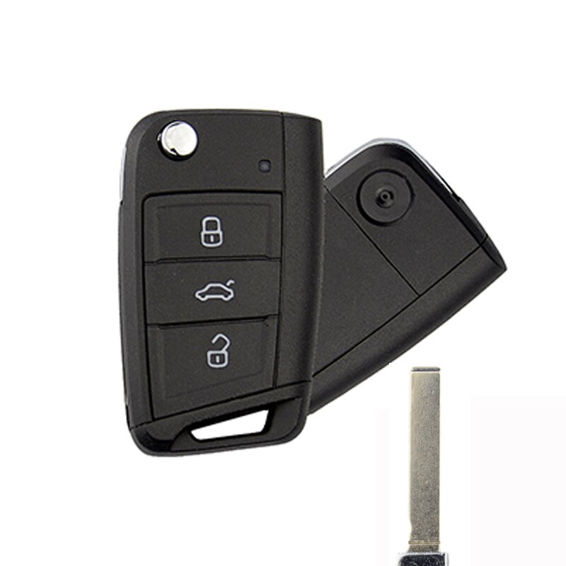 OkeyTech para V W Golf MK7 3 Skoda asiento Passat B6 remoto coche llave cubierta Fob funda piezas HU162T hoja para llaves: Type 1