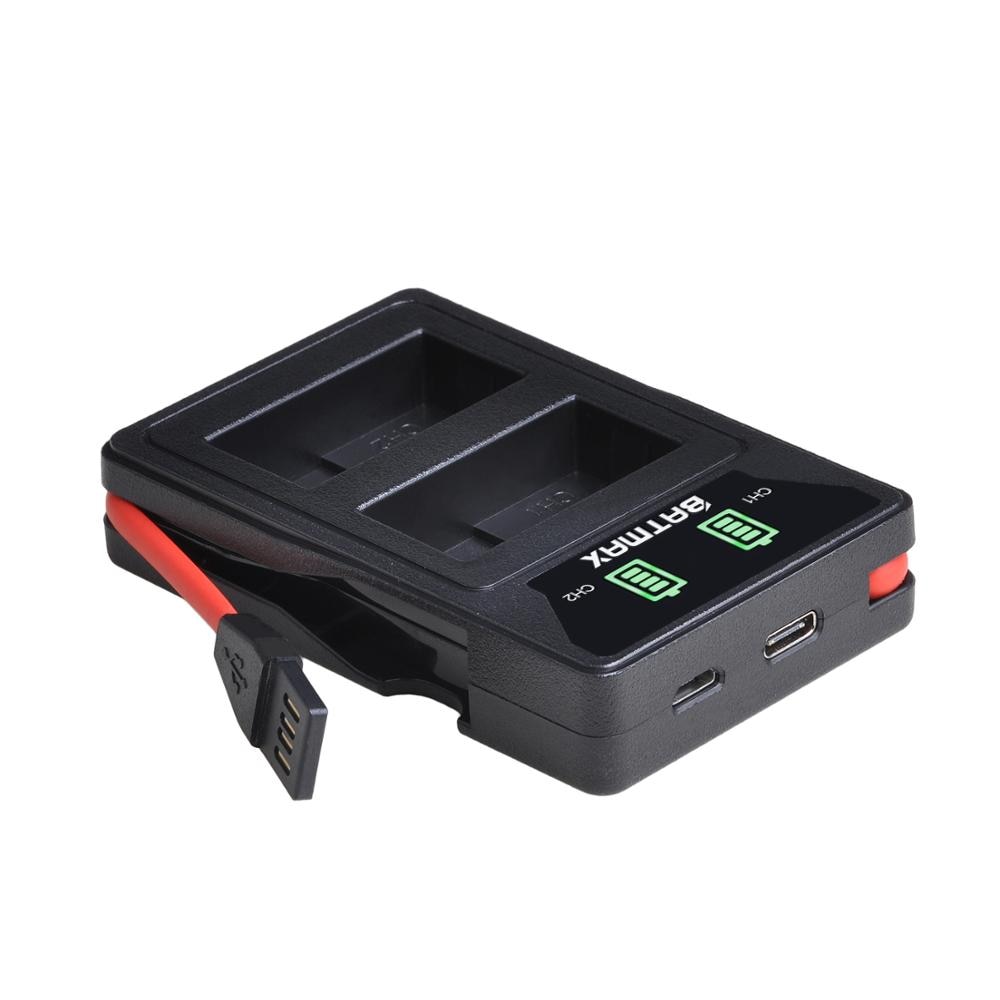 Batmax DMW-BLC12 BLC12E Batterij + Led Dual Charger Met Type C Poort Voor Panasonic FZ1000, FZ200, FZ300, G5, G6, G7, GH2, DMC-GX8