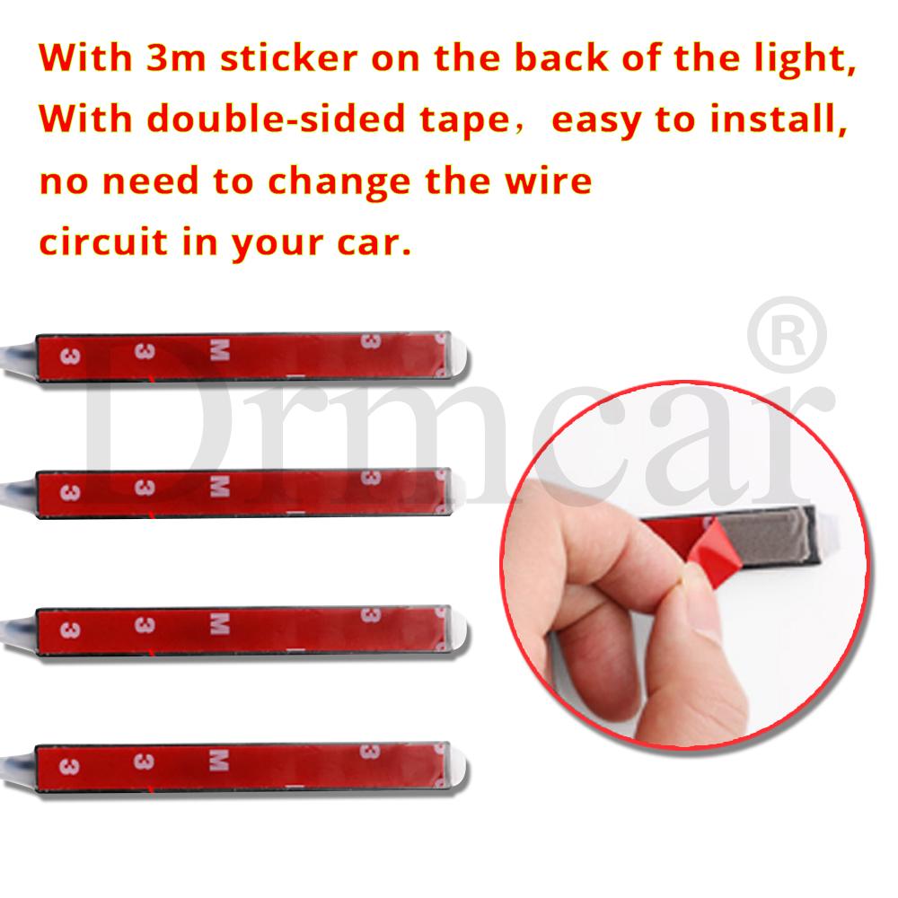 4X Auto Rgb Led Rem Strip Licht 5050 Smd Auto Afstandsbediening Decoratieve Flexibele Sfeer Lamp Extra Interieur Decoratie