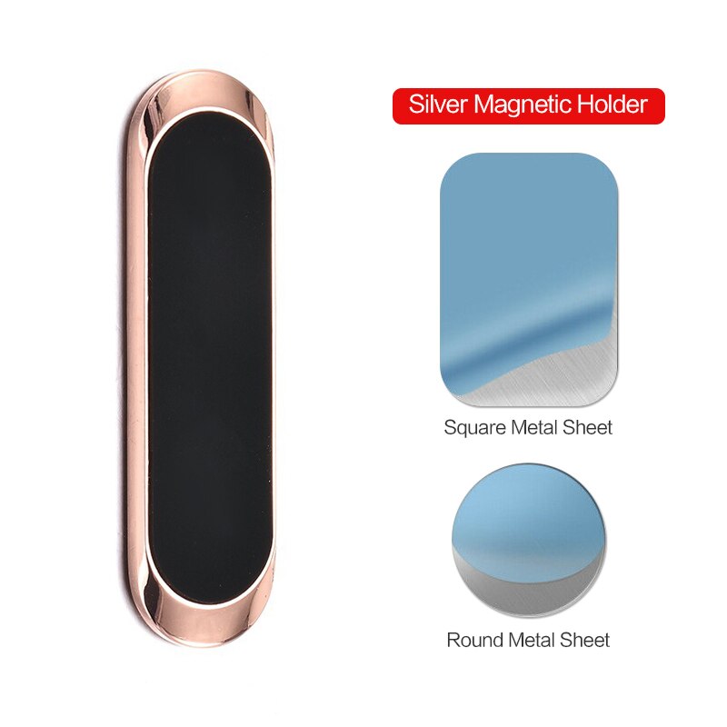 Magnetic Car Phone Holder Dashboard Mini Strip Shape Stand For iPhone Samsung Xiaomi Metal Magnet GPS Car Mount for Wall: 03