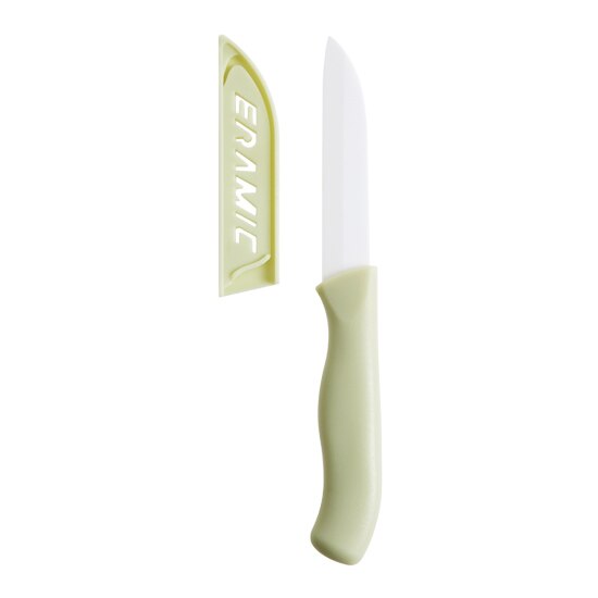 Shai høj mini keramisk kniv farverig 3 tommer håndtag keramiske skære køkkenknive tilbehør: Lysegrøn
