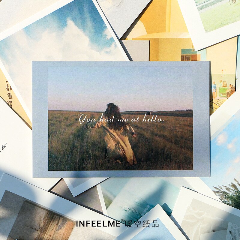 30pcs/box Year Peaceful Place Series Postcard Vintage Retro Style Writing Greeting Postcards 93mm * 143mm