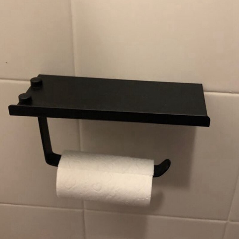 Metalen vlinder muur toiletpapier opslag, zwarte