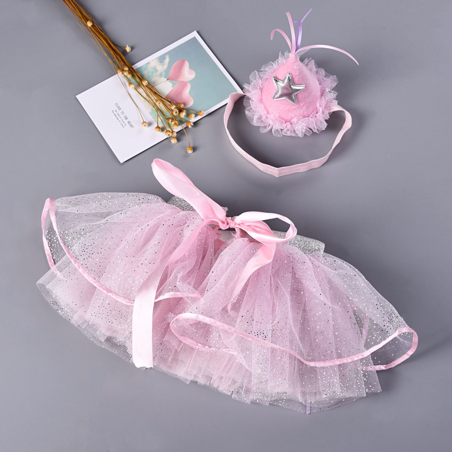 Gonna Tutu per bambini gonna Fuffy per bambina colore rosa con abito a fascia per compleanno Photogrophy Dance abbigliamento per bambini gonna per bambini: Default Title